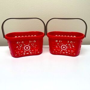 New! Set of 2 Target Bullseye Spritz Mini Baskets Party Decor / Party Favors